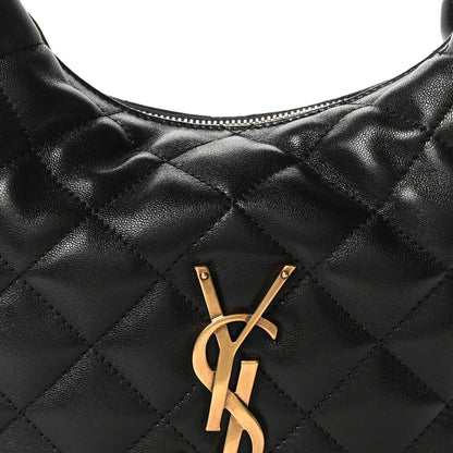 Saint Laurent Lambskin Quilted Icarino Bag Black
