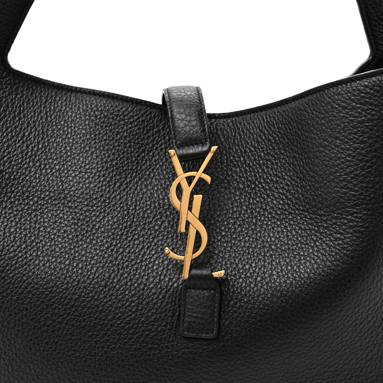 Saint Laurent Grained Deerskin Bea Tote Black