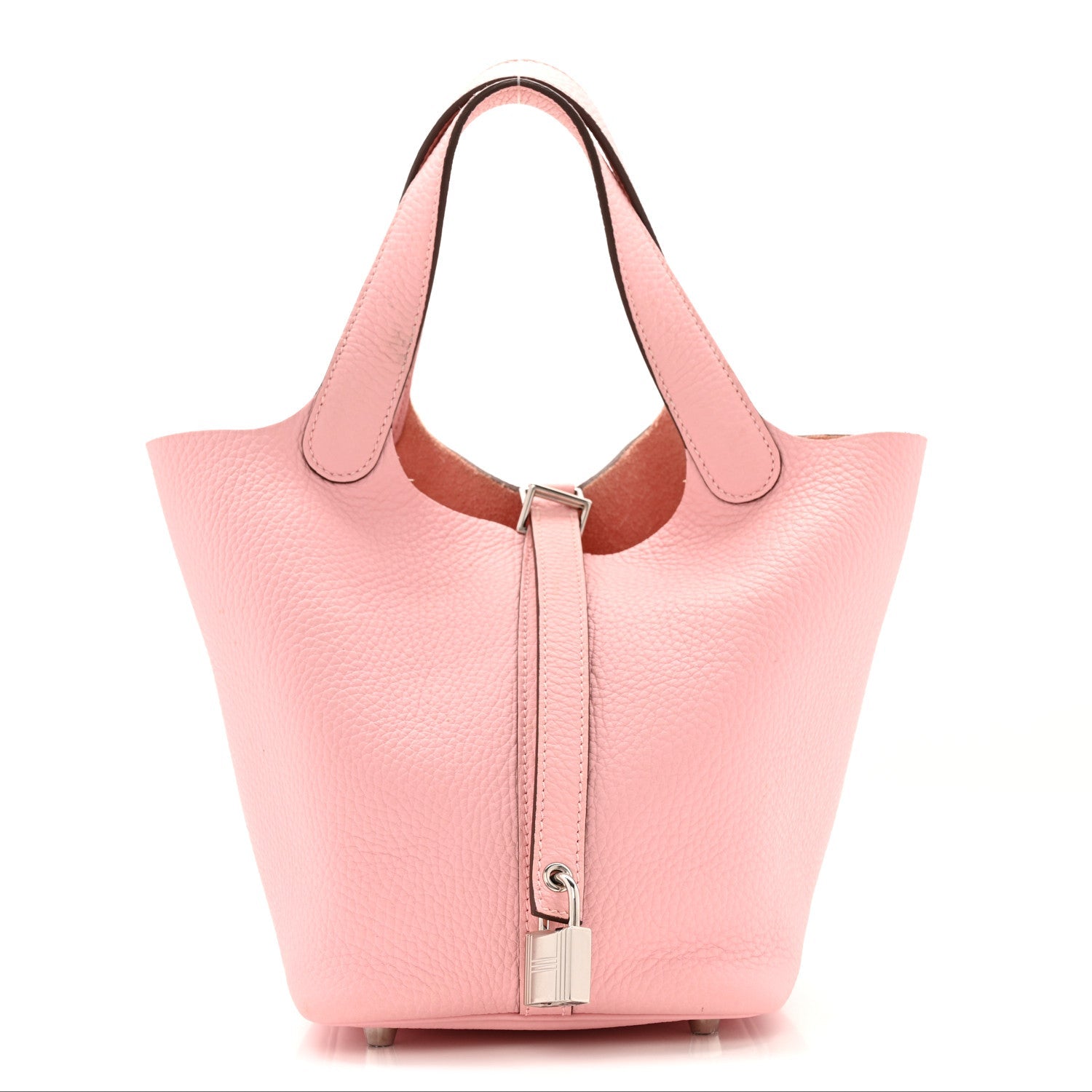 Taurillon Clemence Picotin Lock 18 PM Handbag Rose Sakura