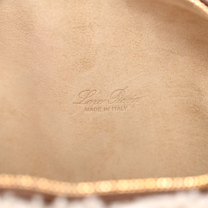 Faux-fur pouch interior with Loro Piana stamp and Made in Italy text
