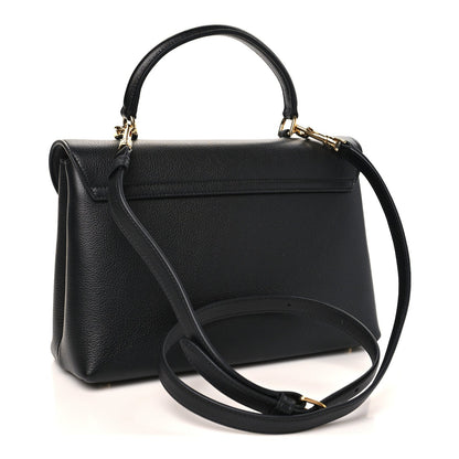 Black Celine medium shoulder bag with top handle and adjustable crossbody strap