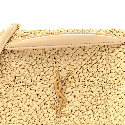 Saint Laurent Raffia Monogram Medium Jamie Shoulder Bag Natural Avorio