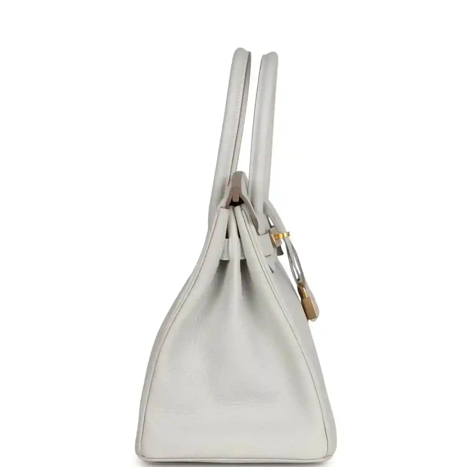 Elegant white leather handbag with gold hardware, timeless and sophisticated design