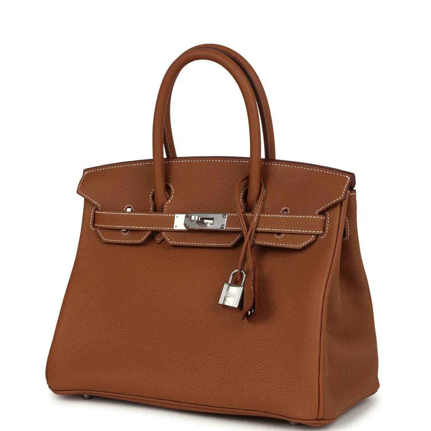 Timeless, elegant brown leather handbag with silver hardware and sophisticated details.