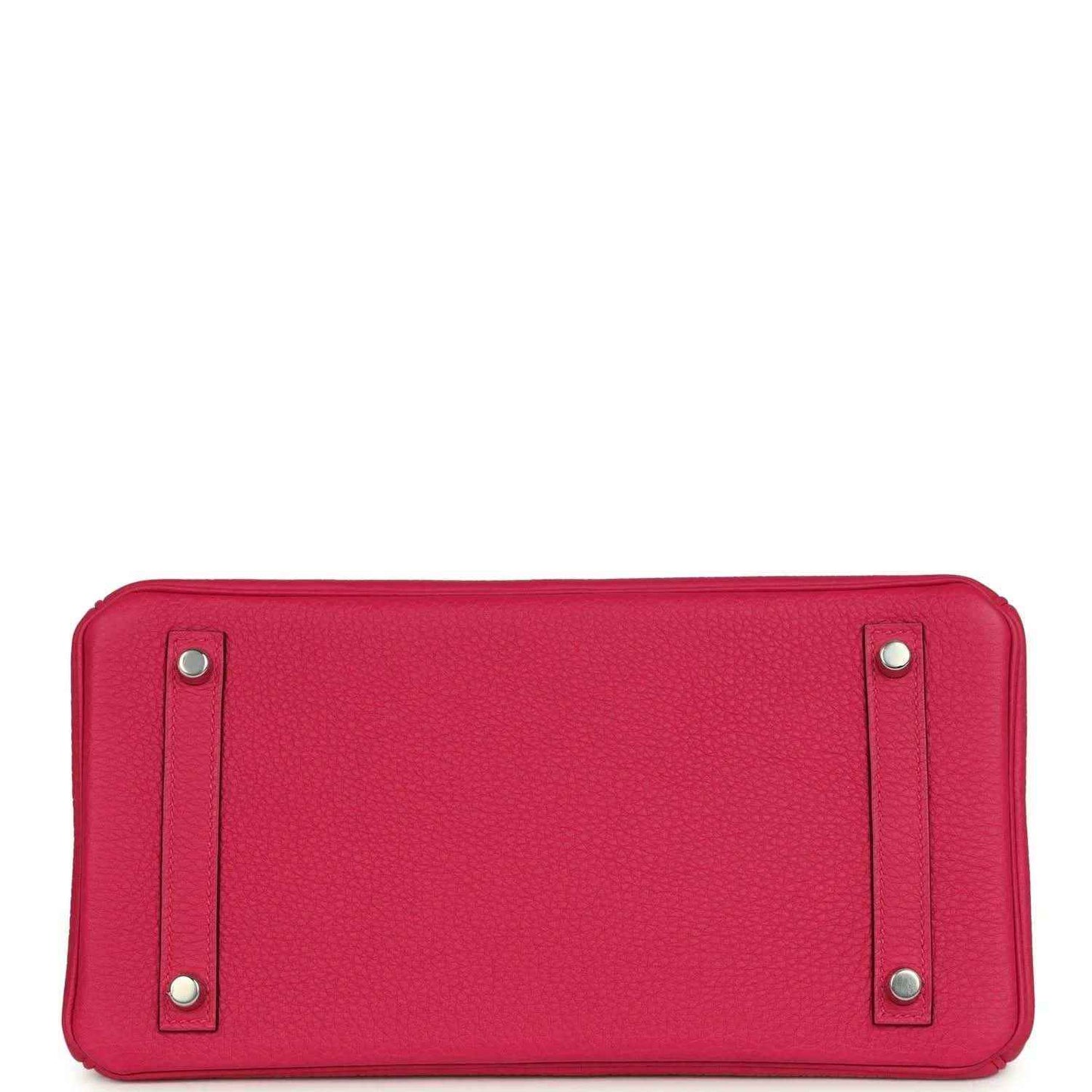 Timeless, sophisticated pink leather handbag base with elegant textured finish and silver studs.