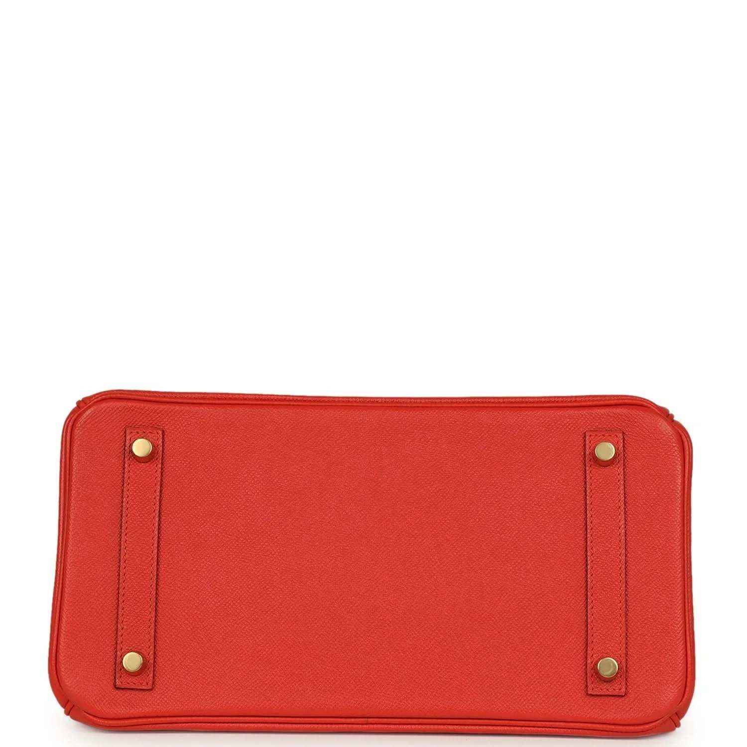 Timeless red leather handbag base with gold-tone hardware and elegant stitching detail.