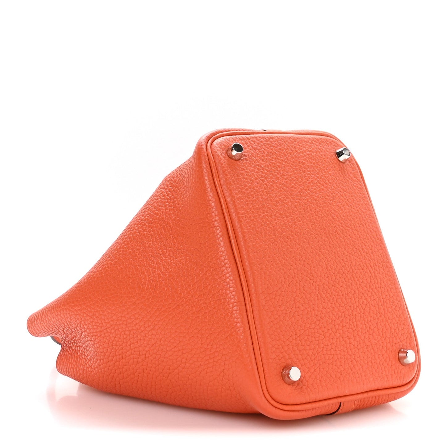 Taurillon Clemence Picotin Lock 18 PM Orange Poppy Handbag