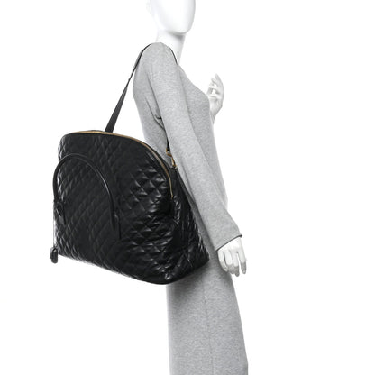 Saint Laurent ES Giant Calfskin Quilted Travel Bag Black
