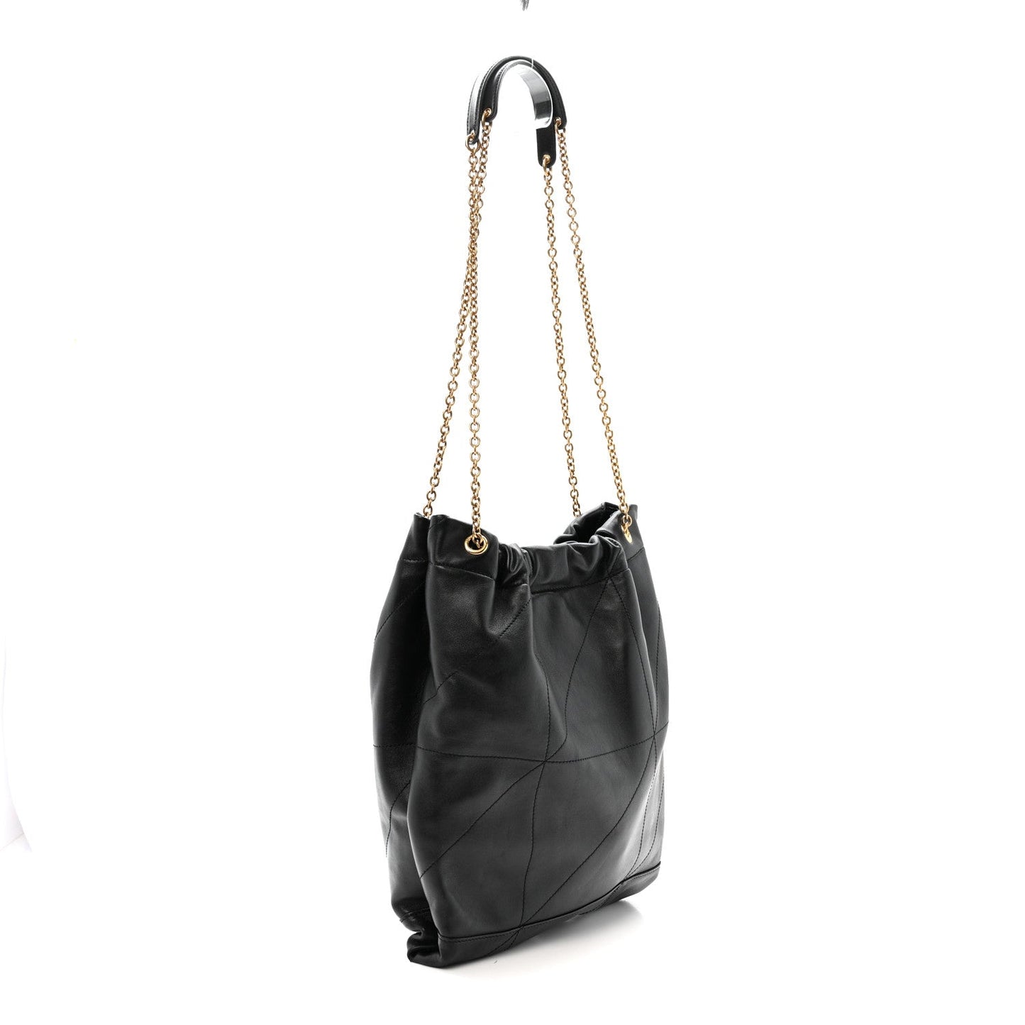 Saint Laurent Lambskin Matelasse Monogram Medium Jamie 4.3 Pochon Black