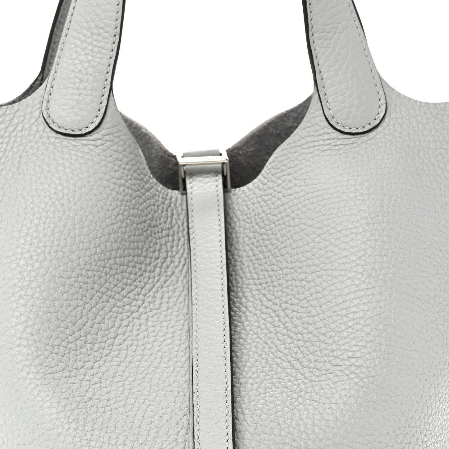 Taurillon Clemence Picotin Lock 18 PM Bucket Bag Bleu Glacier