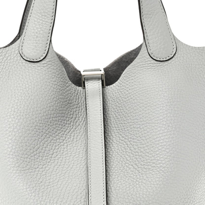 Taurillon Clemence Picotin Lock 18 PM Bucket Bag Bleu Glacier