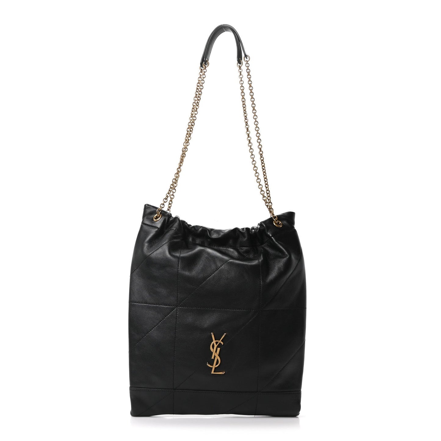Saint Laurent Lambskin Matelasse Monogram Medium Jamie 4.3 Shoulder Bag Black