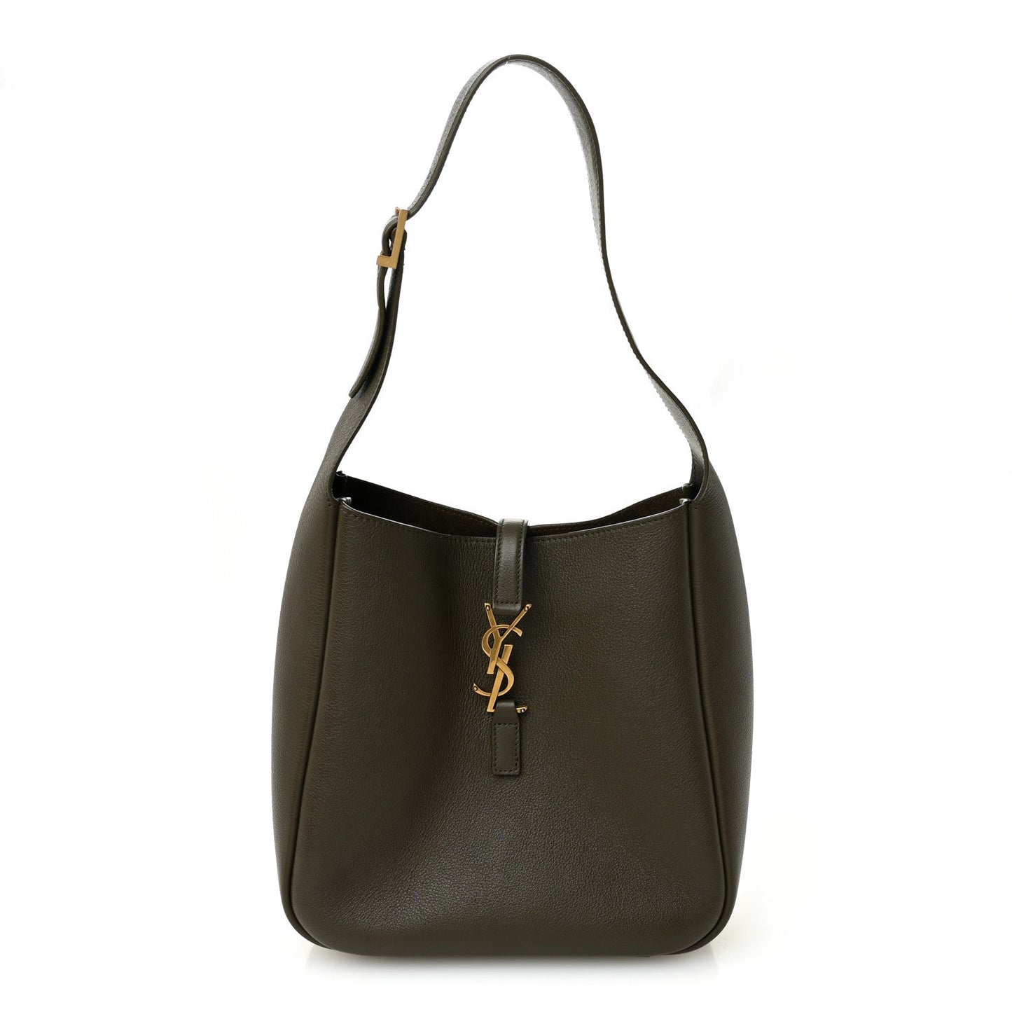 Saint Laurent Smooth Calfskin Small Le 5 A 7 Soft Hobo Light Musk