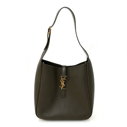 Saint Laurent Smooth Calfskin Small Le 5 A 7 Soft Hobo Light Musk