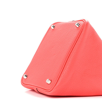 Picotin Lock 18 PM Tote Bag Clemence Calfskin Leather Rose Jaipur