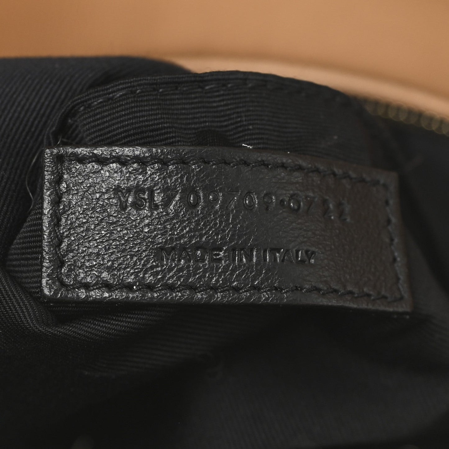 SAINT LAURENT Shearling Shoulder Bag Natural