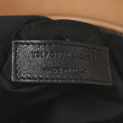 SAINT LAURENT Shearling Shoulder Bag Natural