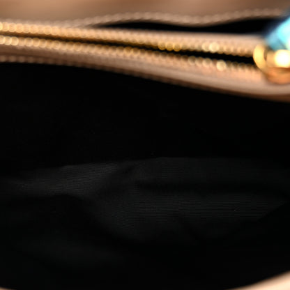 Calfskin Y Quilted Monogram Small Loulou Chain Satchel Dark Beige