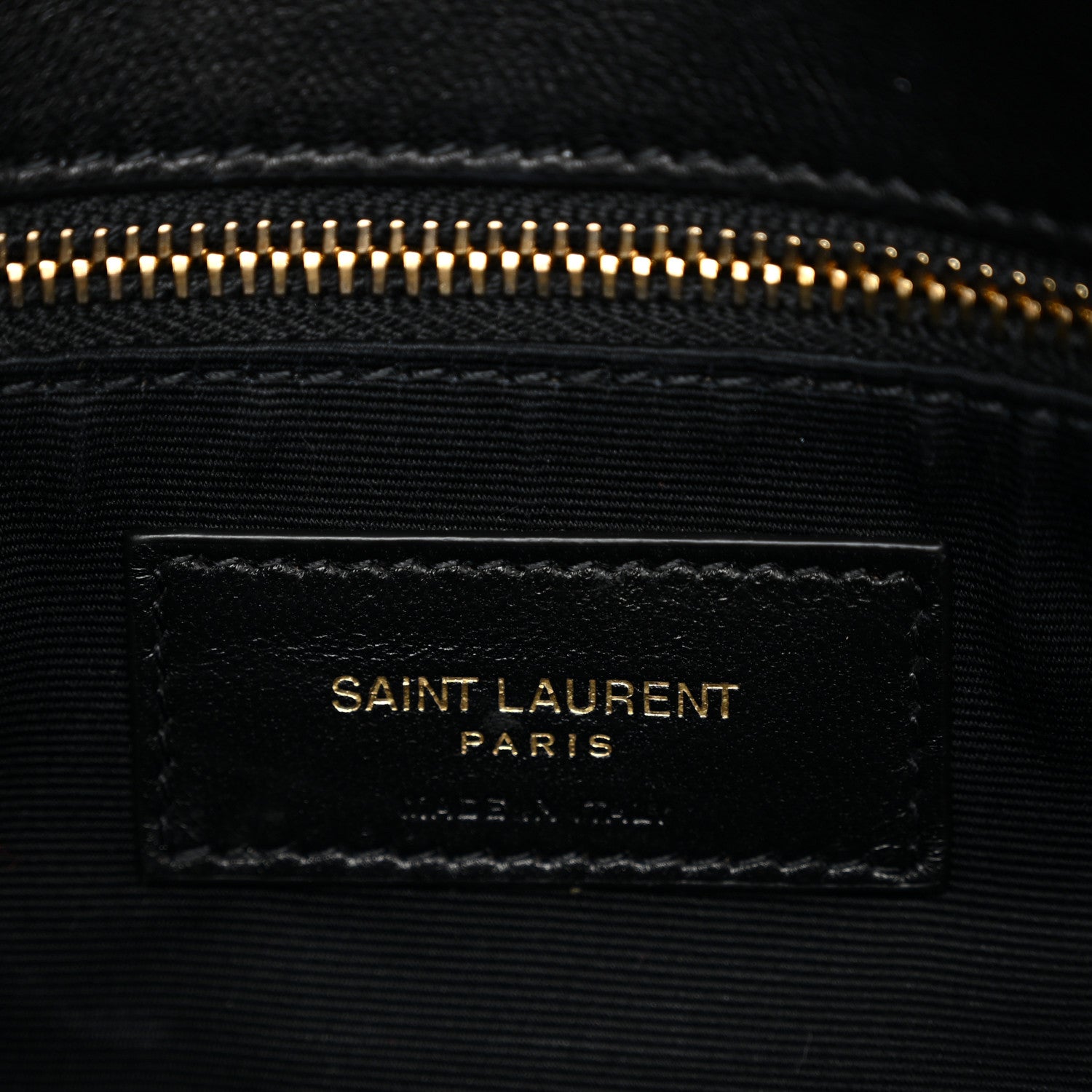 Saint Laurent Lambskin Quilted Toy Loulou Puffer Monogram Chain Satchel Black