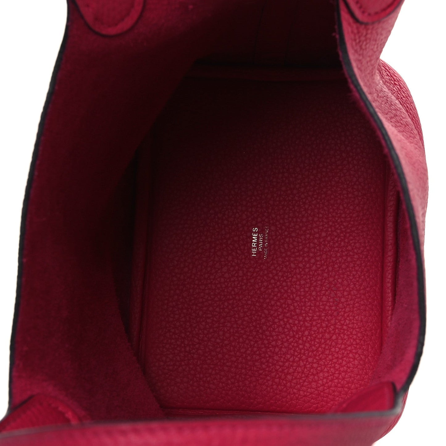 Picotin Lock 18 PM Bucket Tote Textured Calfskin Rose Mexico
