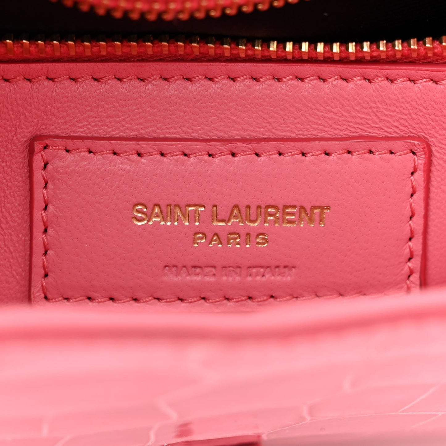 Saint Laurent LE 5 A 7 Alligator Hobo Bag Pink