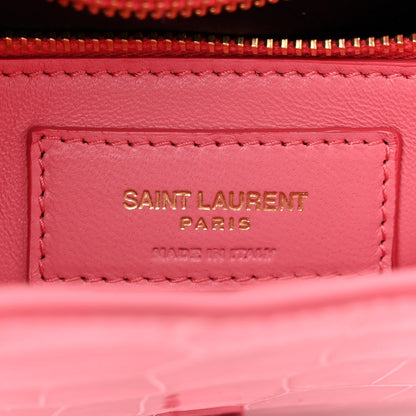 Saint Laurent LE 5 A 7 Alligator Hobo Bag Pink