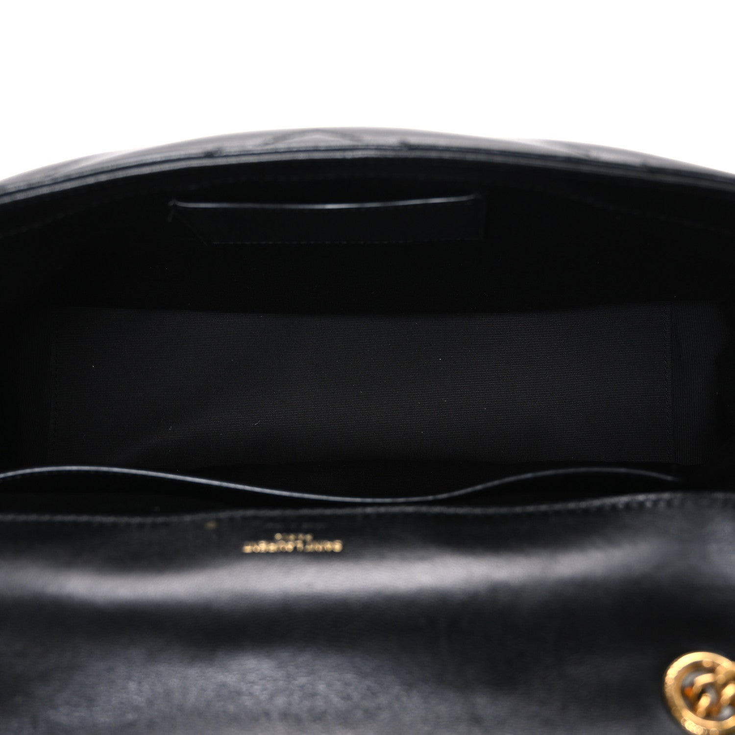 Saint Laurent Large LouLou Chevron Quilted Lambskin Leather Shoulder Bag Black