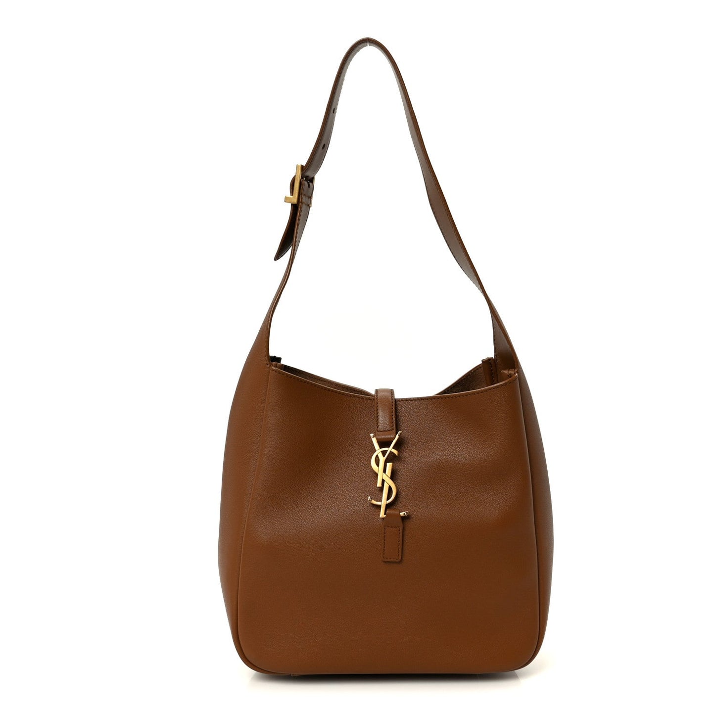 Saint Laurent Le 5 A 7 Smooth Calfskin Soft Hobo Fox