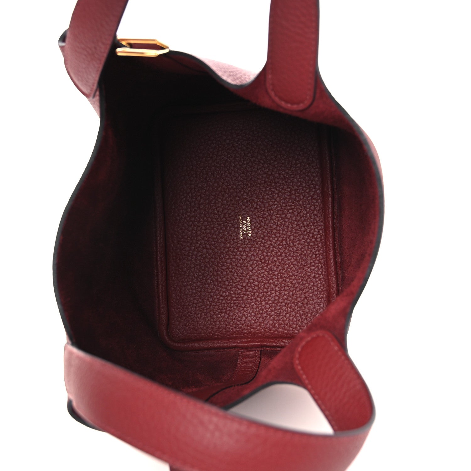 Taurillon Clemence Picotin Lock 18 PM Grained Calfskin Leather Tote Rouge H