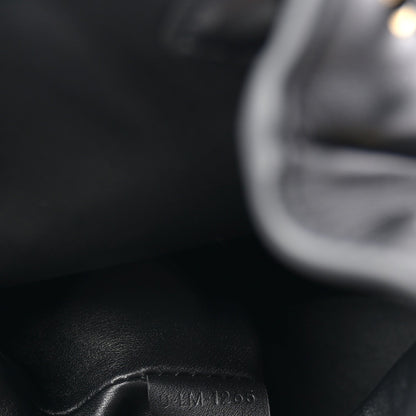 Celine calfskin Bonnie backpack close-up of embossed serial number.