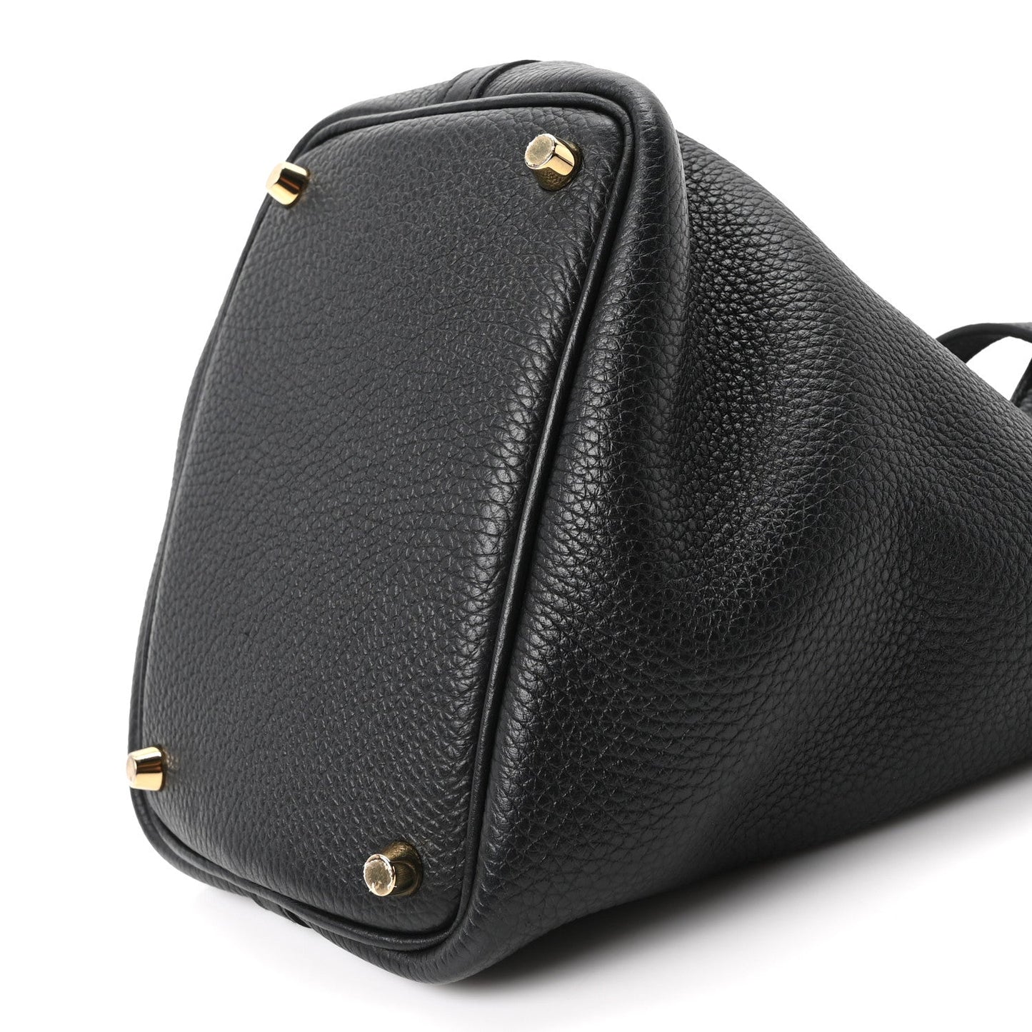 Taurillon Clemence Leather Tote Bag 18 PM Black