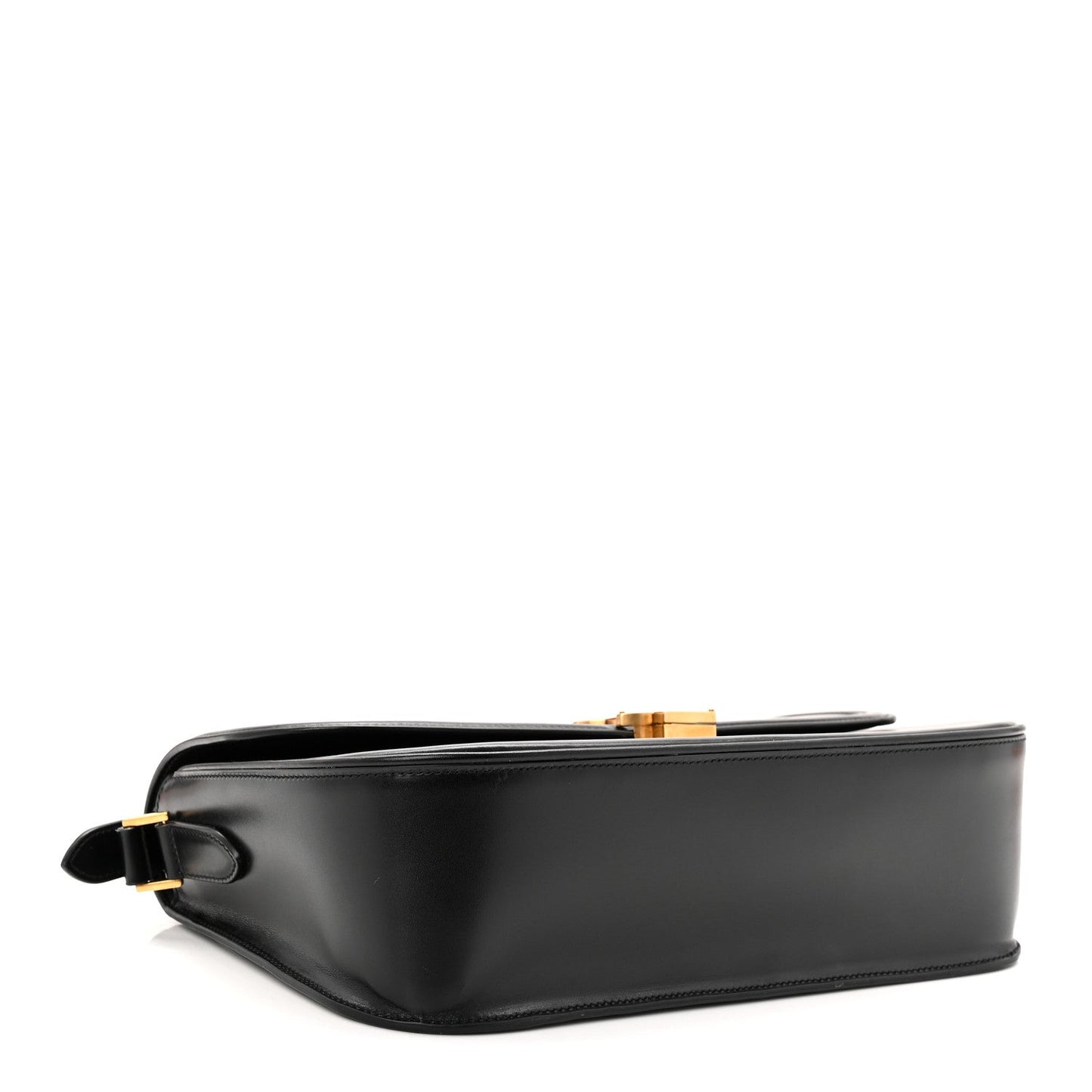 Saint Laurent Box Calfskin Monogram Large Solferino Shoulder Bag Black