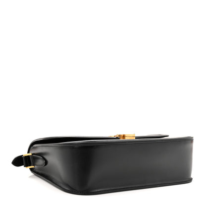 Saint Laurent Box Calfskin Monogram Large Solferino Shoulder Bag Black