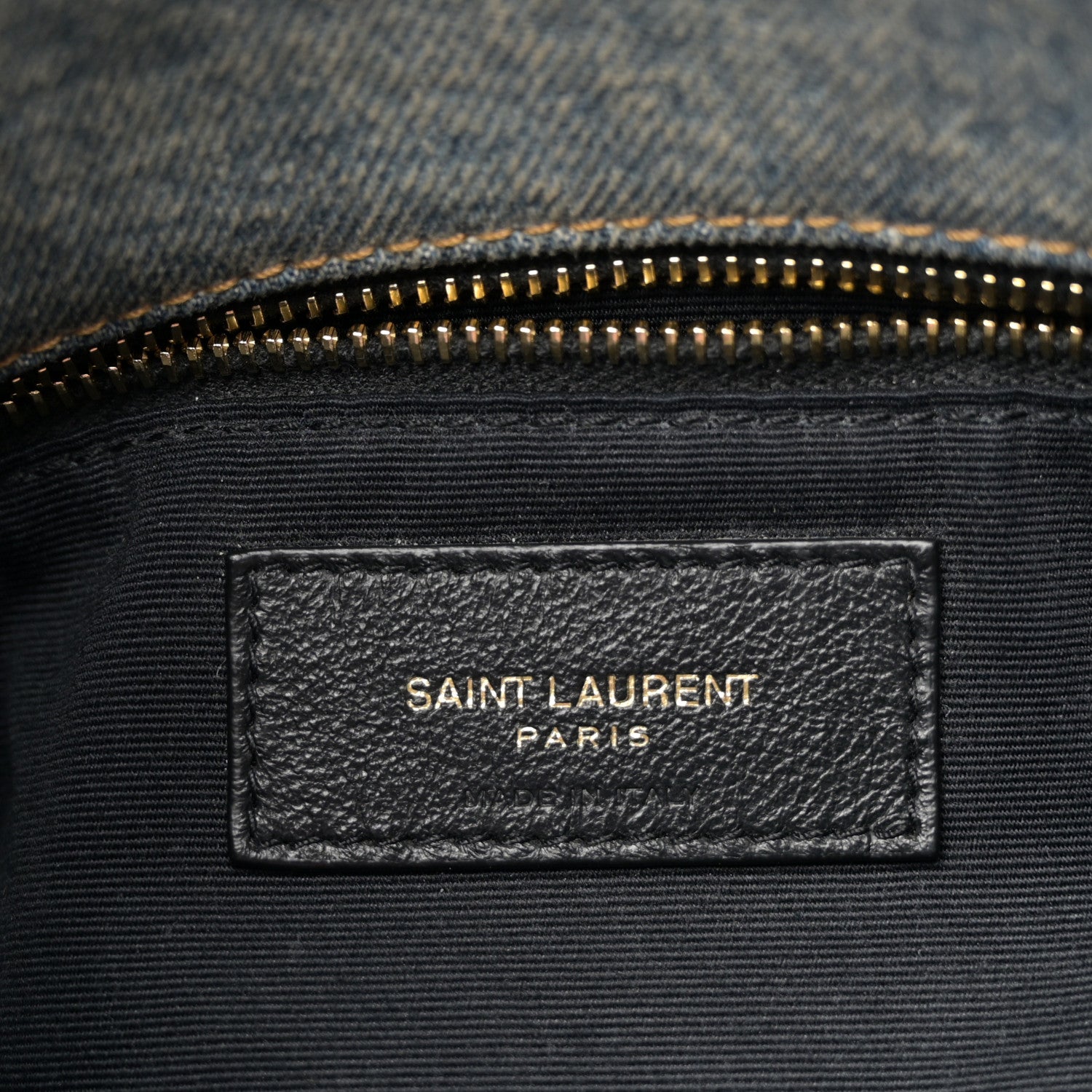 Saint Laurent Denim Quilted Small Loulou Puffer Monogram Chain Satchel Blue Cinnamon