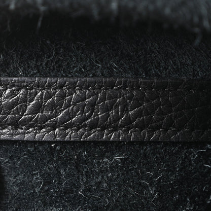 Taurillon Clemence Leather Tote Bag 18 PM Black