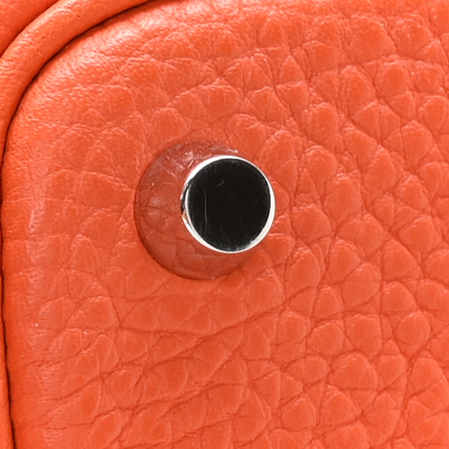 Taurillon Clemence Picotin Lock 18 PM Orange Poppy Handbag