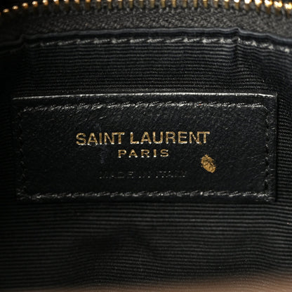 Saint Laurent Loulou Puffer Small Chain Satchel Dark Beige