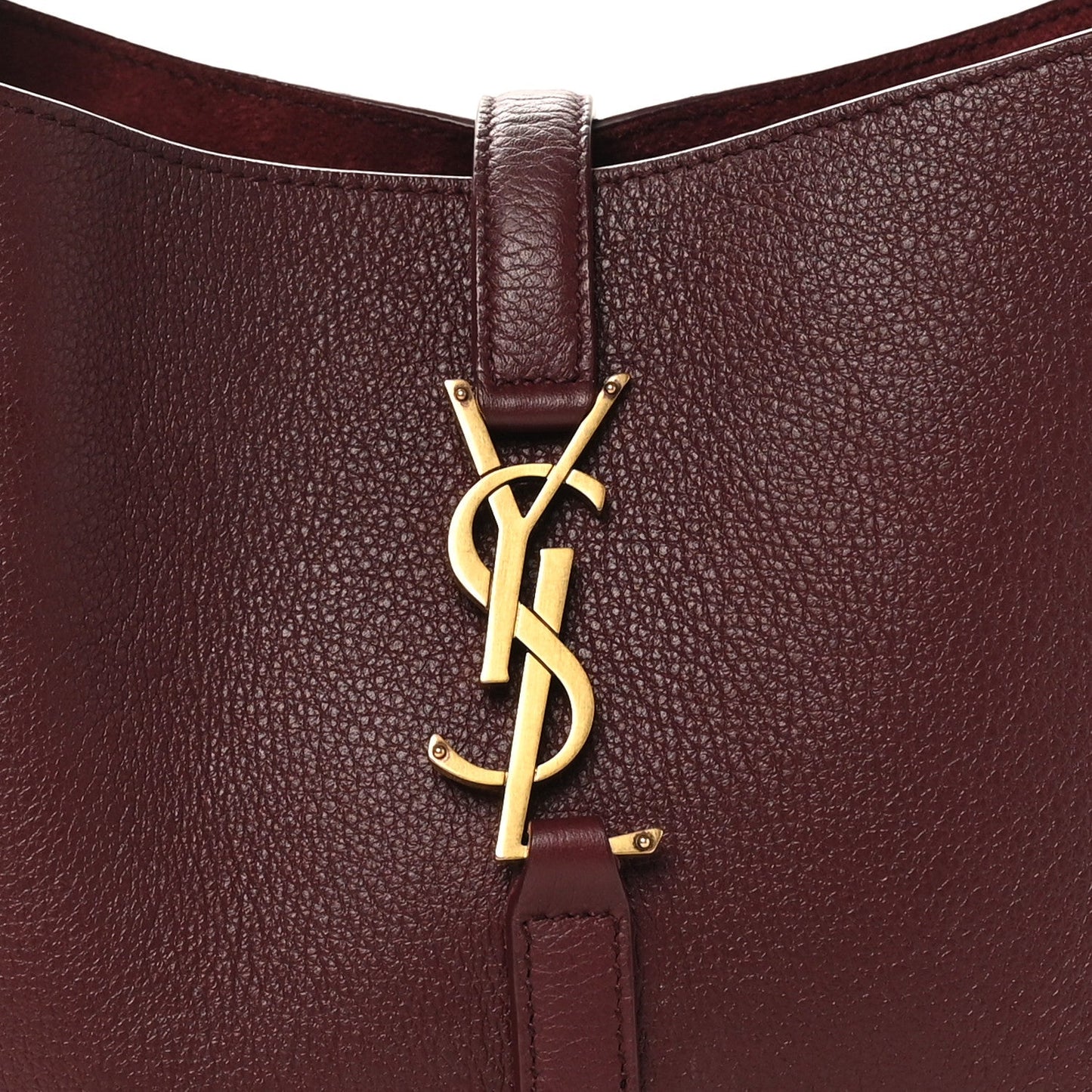 Saint Laurent Smooth Calfskin Small Le 5 A 7 Soft Hobo Rouge Legion
