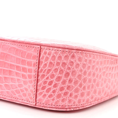 Saint Laurent LE 5 A 7 Alligator Hobo Bag Pink