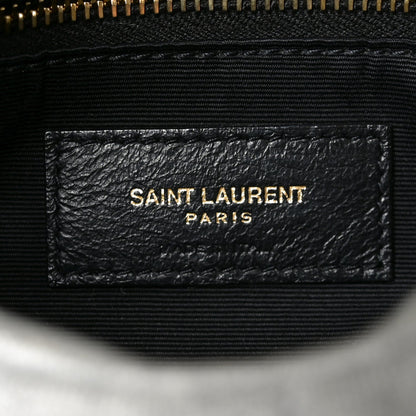 Saint Laurent Jersey Quilted Loulou Puffer Satchel Chalk Beige