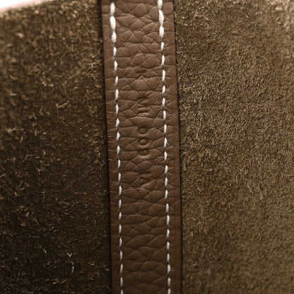 Taurillon Clemence Picotin Lock 18 PM Etoupe Tote Bag