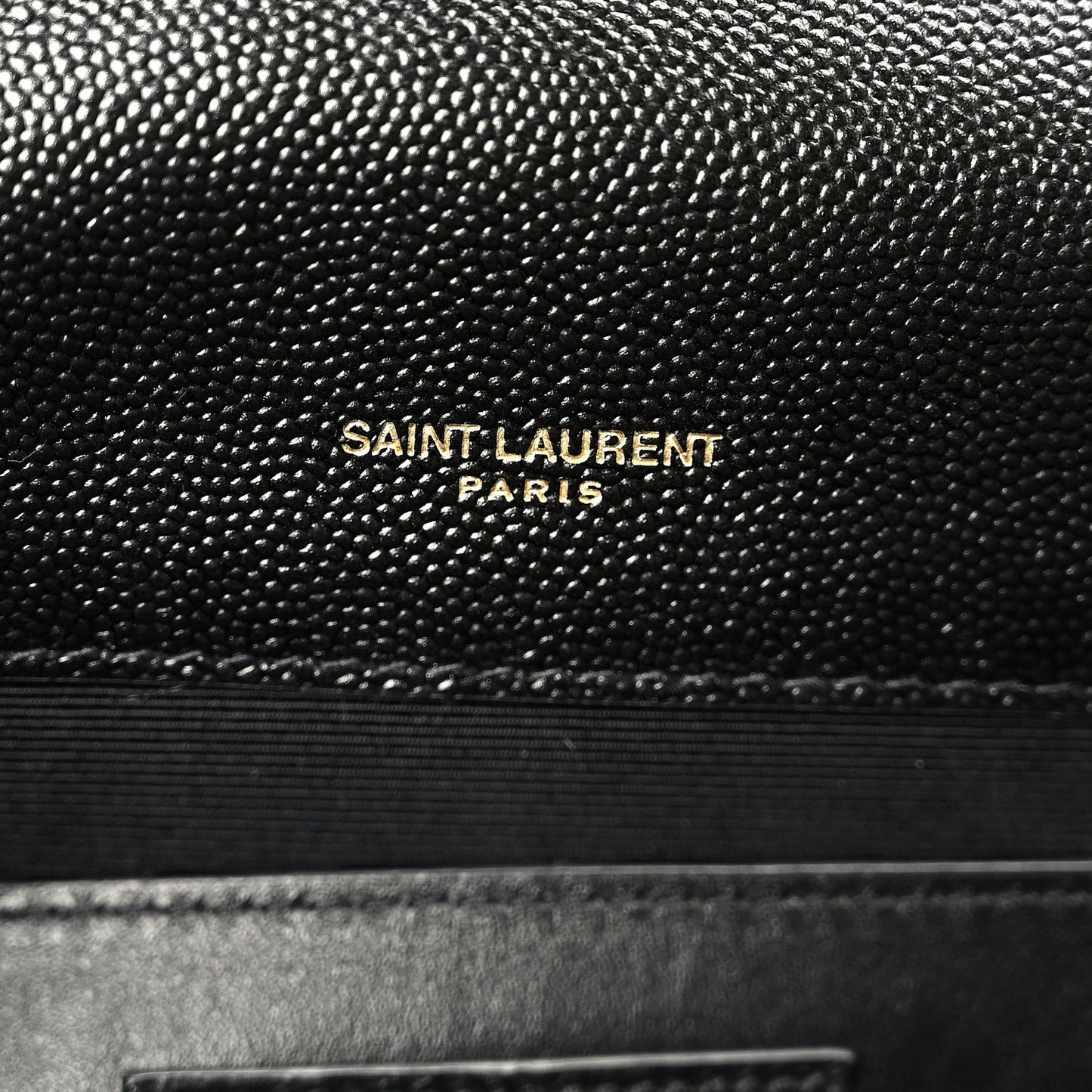 Saint Laurent Grain De Poudre Textured Mixed Matelasse Triquilt Medium Monogram Satchel Black