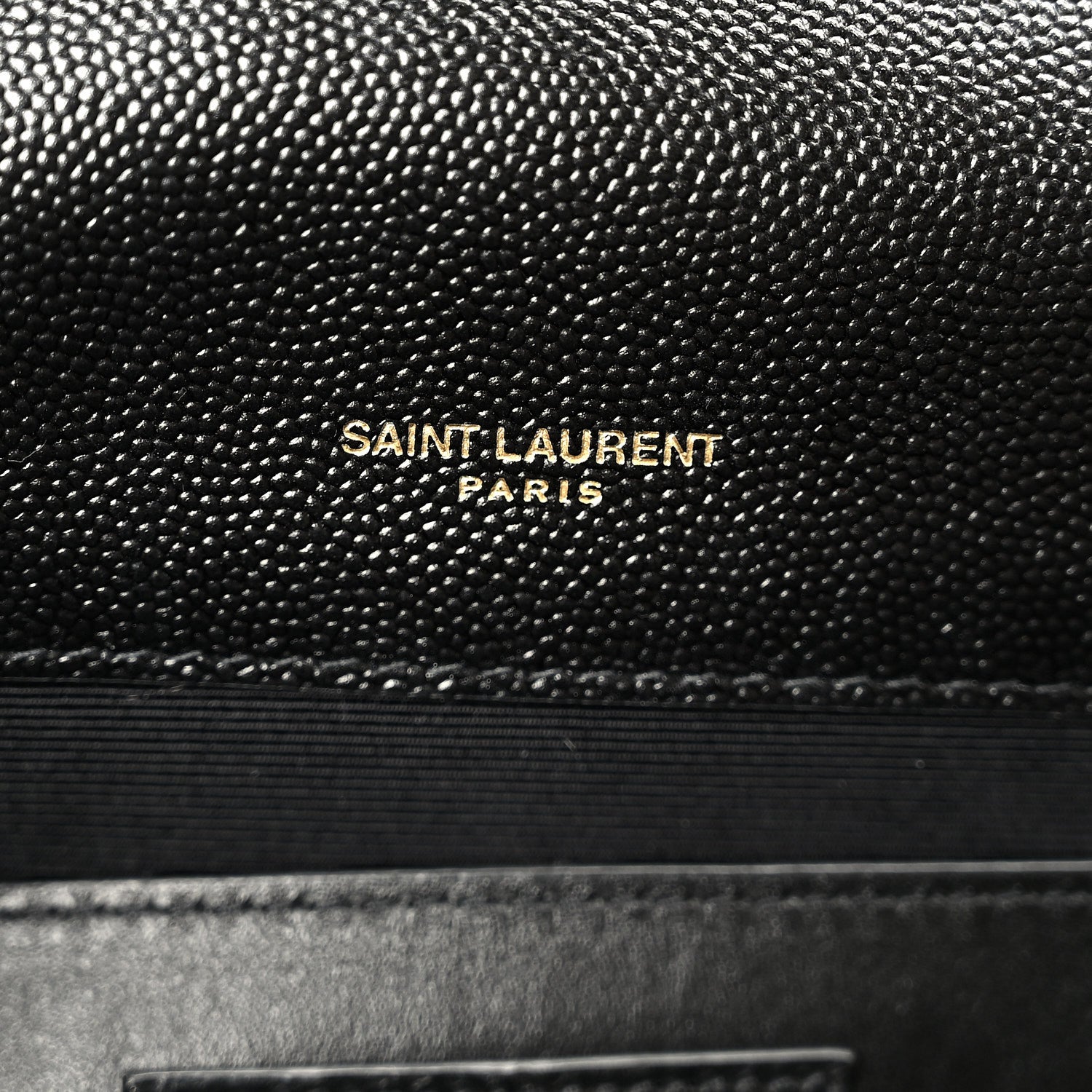 Saint Laurent Grain De Poudre Textured Mixed Matelasse Triquilt Medium Monogram Satchel Black