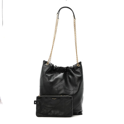 Saint Laurent Lambskin Matelasse Monogram Medium Jamie 4.3 Pochon Black