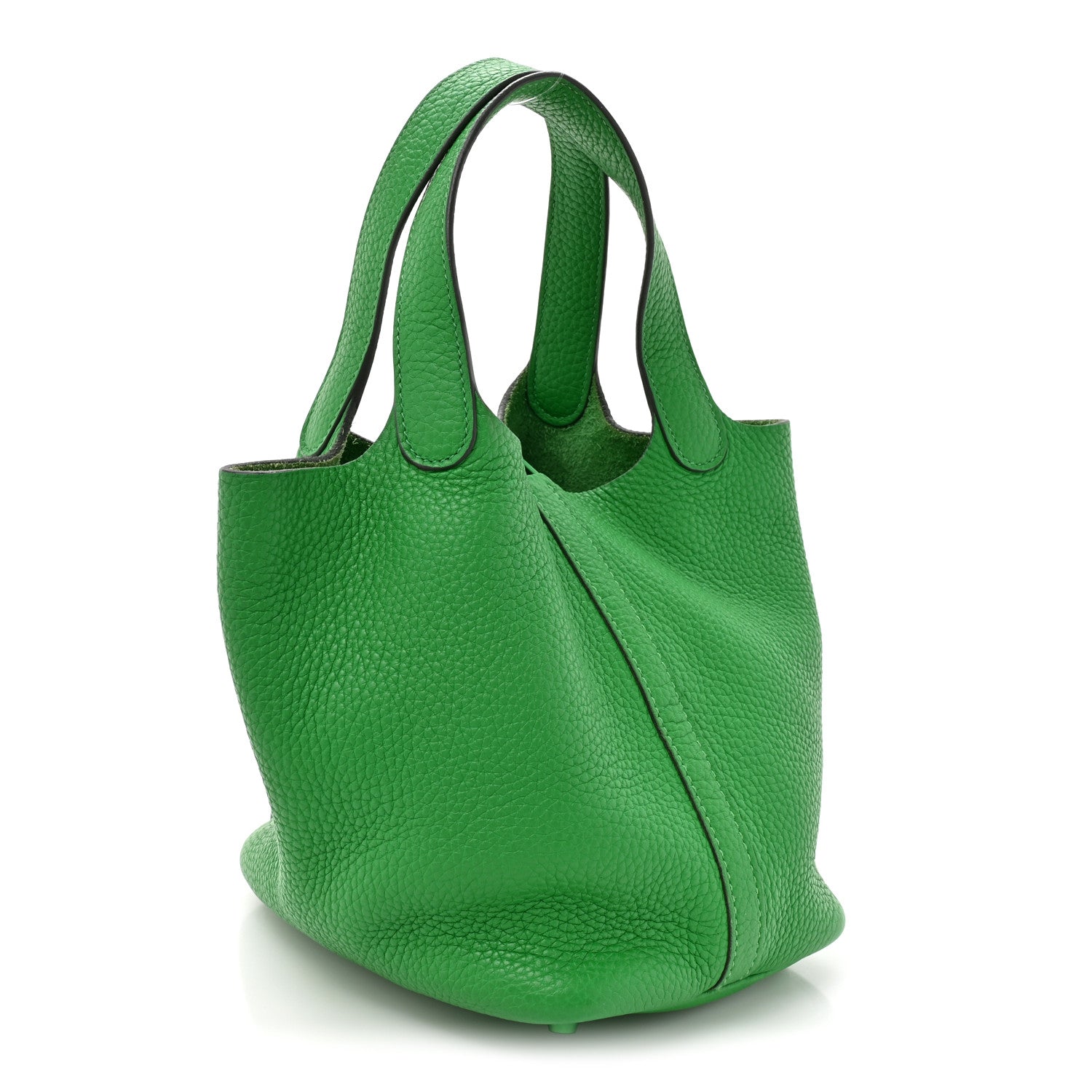 Picotin Lock 18 PM Tote Bag Taurillon Clemence Leather Bambou
