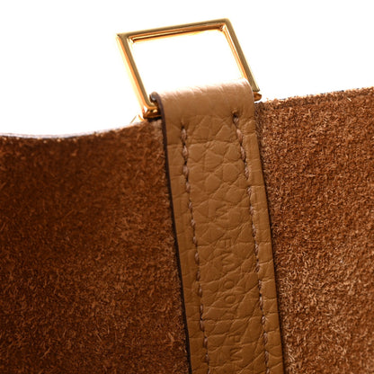 Picotin Lock 18 PM Bucket Bag Taurillon Clemence Leather Biscuit