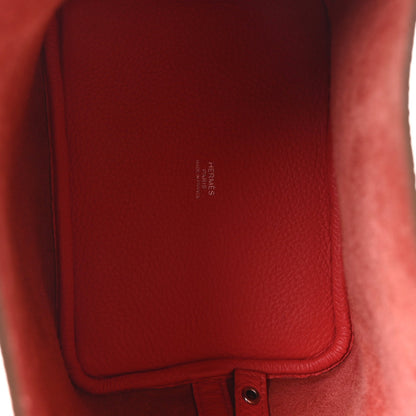 Taurillon Clemence Picotin Lock 18 PM Red Leather Tote