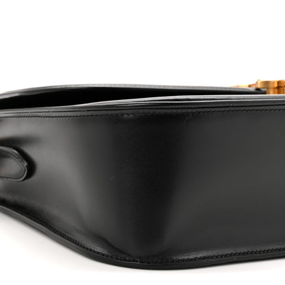 Saint Laurent Box Calfskin Monogram Large Solferino Shoulder Bag Black