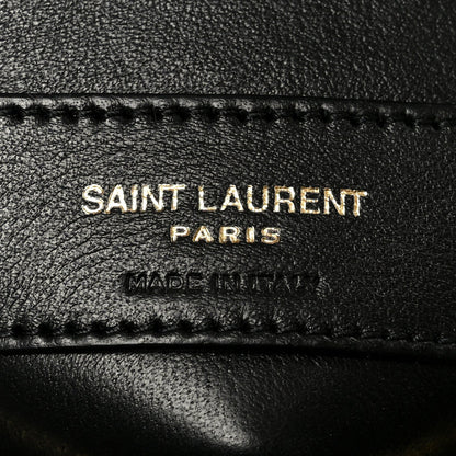 Saint Laurent Small Loulou Chain Satchel Calfskin Y Quilted Monogram Black