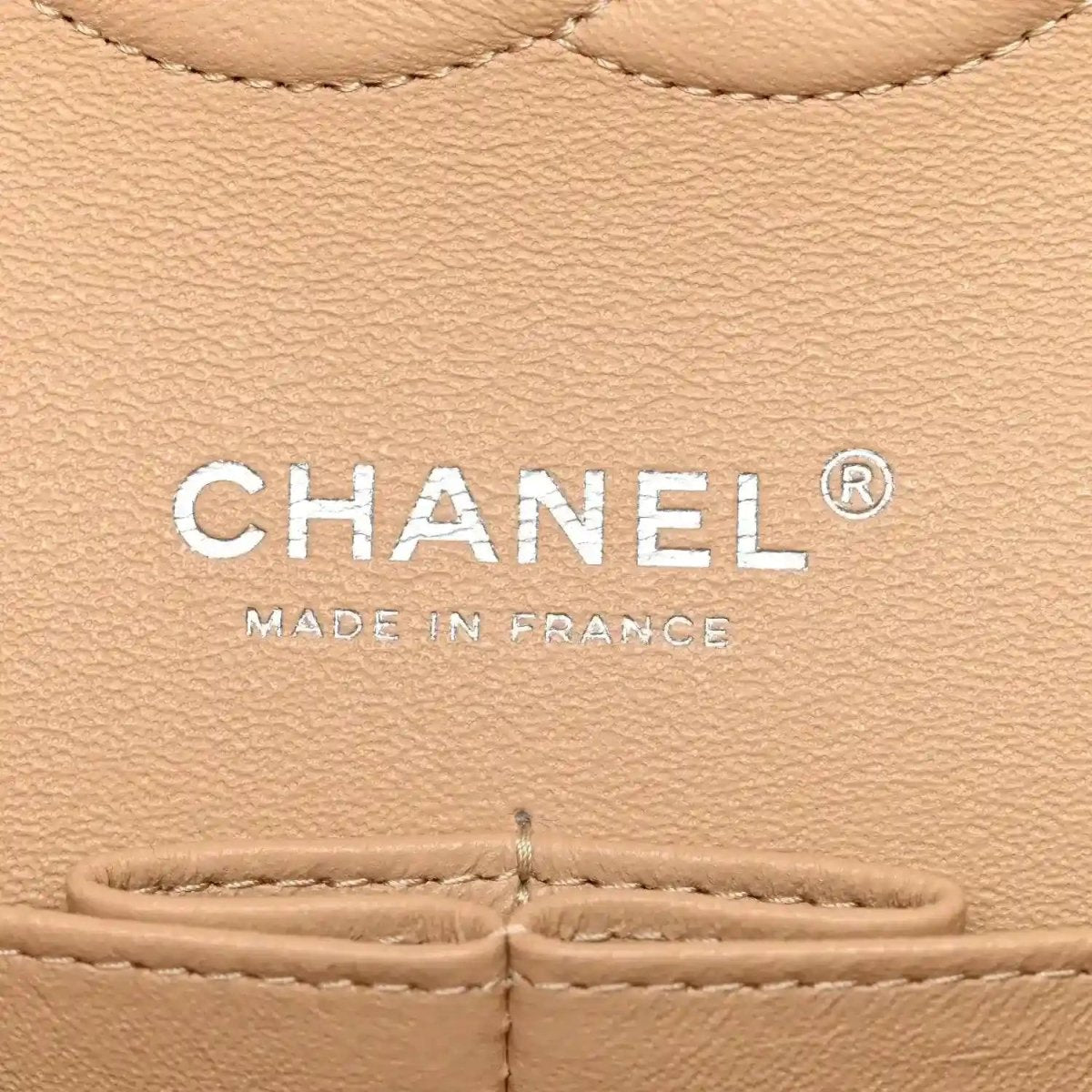 Chanel Beige Caviar Quilted Medium Double Flap Shoulder Bag - NEESTRA